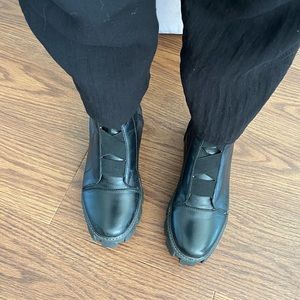 Black leather chunky boots 🖤🖤